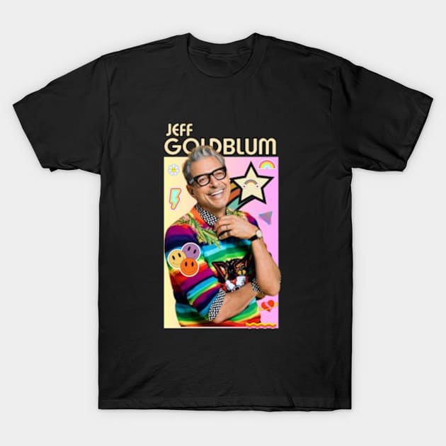 funny jeff goldblum quotes art 90s style retro vintage 70s T-Shirt by graphicaesthetic ✅